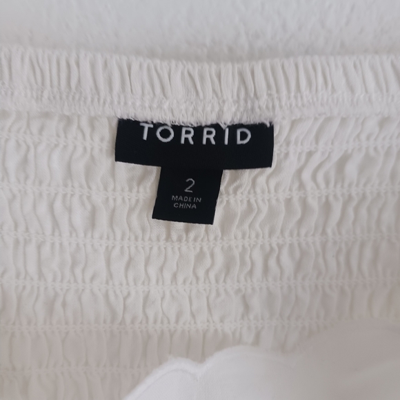 EUC Torrid White Babydoll Cotton Window Pane Button Tank Top Womens 2X - Picture 8 of 8